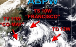 Ba cơn bão cùng hoạt động trên khu vực Tây Bắc Thái Bình Dương