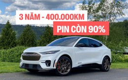 Ford Mustang Mach-E sắp ra mắt Việt Nam pin 'trâu' thế nào: 3 năm chạy hơn 400.000km vẫn còn 90% so với xe mới