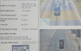 Công an gửi thông báo phạt nguội đến tài xế vượt tốc độ hơn 20 lần, số tiền phạt hơn 100 triệu đồng