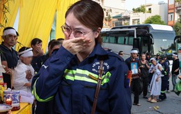 Đội cứu hộ cứu nạn 116 khóc nghẹn trong tang lễ người cha đơn thân tử nạn khi tắm biển Hòn Gai: “Đó là điều cuối cùng chúng tôi có thể làm”