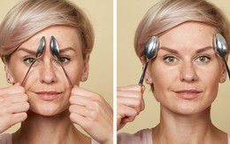 Massage chống lão hóa kiểu châu Á: Chỉ dùng thìa mà sau 2 tuần đã có da mặt căng mọng, sáng bóng, không nếp nhăn