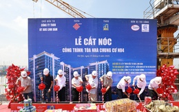 Chính thức cất nóc tòa căn hộ đầu tiên dự án Hanoi Melody Residences