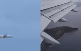 Clip: Máy bay Boeing chở 273 người bất ngờ phun lửa, bốc cháy giữa không trung