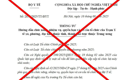 Bộ Y tế cảnh báo về văn bản giả mạo liên quan chức năng, nhiệm vụ của trạm y tế xã, phường