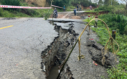Nhiều đoạn quốc lộ qua Tây Nguyên hỏng nặng
