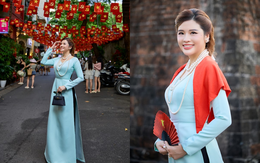 Hoa hậu Phan Hoàng Thu khoe dáng với áo dài trên phố Hà Nội, tiết lộ truyền thống đáng tự hào của gia đình