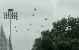 Biên đội 10 máy bay trực thăng vừa bay qua bầu trời Hà Nội: 2.190 mã lực, tốc độ 250km/h, trần bay 6.000m