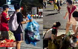 Dọn sạch rác sau buổi Tổng hợp luyện đầu tiên ở Hà Nội: Mỗi người 1 tay, các cô chú vệ sinh môi trường đỡ cực!