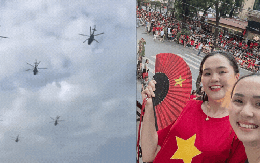 Vợ Văn Quyết háo hức khoe góc ngắm máy bay, trực thăng ngày tổng hợp luyện lần 2, tự hào quá Việt Nam ơi!