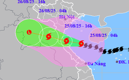 Bão số 5 giật cấp 17 đang lao nhanh vào Thanh Hóa - Bắc Quảng Trị với tốc độ 20 km/giờ