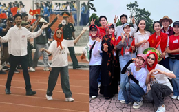 Đen Vâu - Hoàng Thuỳ Linh cười tươi rói, cùng dàn sao tập luyện diễu hành sáng 29/8 tại SVĐ Mỹ Đình