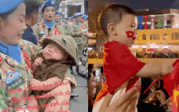 Khoảnh khắc đáng yêu của các bé khi đi xem sơ duyệt A80: Ngủ ngon lành trên tay các chiến sĩ, cứ thấy các khối tiến đến là hò reo tưng bừng