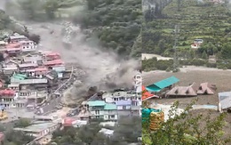 "Bức tường nước" ập xuống thị trấn ở Ấn Độ, 100 người mất tích