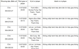 Loạt phương tiện vượt đèn đỏ mang biển số sau nhanh chóng nộp phạt nguội theo Nghị định 168 Loạt phương tiện vượt đèn đỏ mang biển số sau nhanh chóng nộp phạt nguội theo Nghị định 168