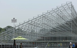 Cận cảnh khán đài 30.000 chỗ ngồi tại Quảng trường Ba Đình phục vụ đại lễ Quốc khánh 2-9