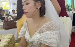 Cô dâu ngồi thất thần trong đám cưới vắng chú rể, câu chuyện phía sau khiến nhiều người thương cảm