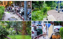 Cảnh hoang tàn, xuống cấp tại vườn hoa 52 tỷ ở Hà Nội