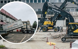 Công trường với 25.000 m3 vật liệu được san phẳng mà không tốn một giọt xăng: Thế giới chưa có tiền lệ