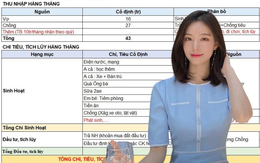 Bảng chi tiêu trị giá 43 triệu đồng khiến dân mạng mát cả mắt