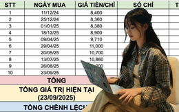 Bức ảnh sao kê mua vàng của cô gái 23 tuổi khiến dân mạng trầm trồ: Mê quá mê!