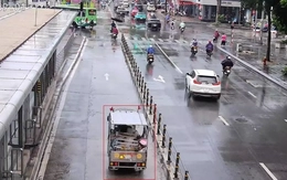 Camera tích hợp AI phát hiện 29 trường hợp đi vào làn xe buýt BRT ở Hà Nội