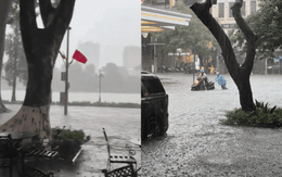 Cảnh tượng khó tin trên Hồ Gươm sau trận mưa xối xả kéo dài