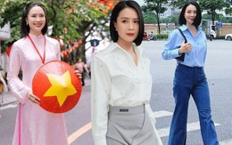 Hồng Diễm được khen không ngớt về nhan sắc tuổi 42, phong cách thời trang cực trẻ trung và thanh lịch