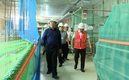 Bộ trưởng Xây dựng kiểm tra ga ngầm tuyến metro Nhổn – ga Hà Nội, yêu cầu đẩy nhanh tiến độ