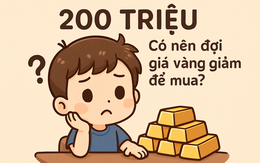 Tiết kiệm được 200 triệu đồng, có nên đợi giá vàng nhẫn giảm để mua?