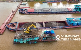 Toàn cảnh công trường xây cầu có trụ cao nhất, nhịp chính dài thứ 2 Việt Nam kết nối đại dự án “nóng” bậc nhất của tỷ phú Phạm Nhật Vượng