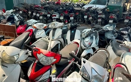 Còn bạt ngàn xe máy tại bãi xe bị cháy dưới gầm cầu Vĩnh Tuy