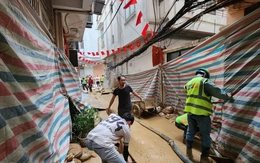 Lại phun trào bùn nhão từ dự án hầm metro Nhổn - ga Hà Nội