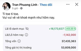 Một ca sĩ Vbiz khoe lãi 16 triệu nhờ chứng khoán, thừa nhận "chỉ đầu tư vui thôi", hẹn 10 năm nữa "mới sờ vào”