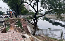 Sau tiếng động lớn, cả đoạn đường dài gần 50m ‘biến mất’