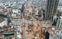 Đường vành đai 1 đoạn Hoàng Cầu - Voi Phục sẽ có 2 cầu vượt lớn