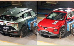 Xe VinFast VF6, VF7 chịu va chạm mạnh: Thân vỏ biến dạng ra sao, người trong xe an toàn thế nào?