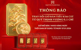 Bảo Tín Mạnh Hải thông báo về sản phẩm vàng 0,1 chỉ: Thay đổi từ ngày mai (7/1), khách hàng lưu ý!