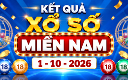 Kết quả xổ số miền Nam hôm nay ngày 1 tháng 10 - XSMN 1/10/2026