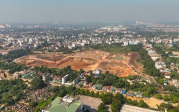 Công trường hồ điều hòa gần 500 tỷ đồng ở cửa ngõ phía Bắc Hà Nội