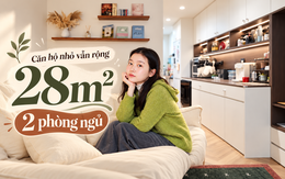 Căn hộ 28m² vẫn có 2 phòng ngủ, 1 phòng khách: Nhìn cách cô gái xử lý nhà dài và hẹp mới thấy từng mét vuông đều có giá trị