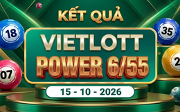 Vietlott 15/10 - Kết quả xổ số Vietlott Power 6/55 ngày 15 tháng 10