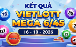 Vietlott 16/10 - Kết quả xổ số Vietlott Mega 6/45 ngày 16 tháng 10