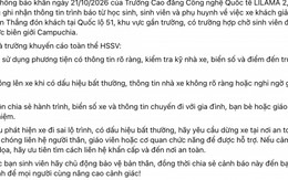 1 Trường Cao đẳng bất ngờ phát thông báo khẩn: Sinh viên bị xe khách chở đến gần biên giới Campuchia