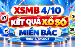 XSMB 4/10 - Kết quả xổ số miền Bắc hôm nay 4/10/2026 - XSMB ngày 4 tháng 10