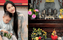 Doãn Hải My trang trí biệt thự chục tỷ đón Tết, được khen vừa đẹp vừa khéo vì mâm cỗ cúng ông Công ông Táo
