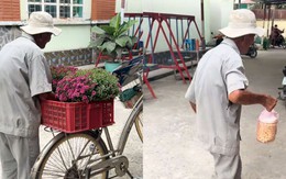 Xúc động clip cụ ông bán ve chai mang hoa Tết đến tặng ân nhân