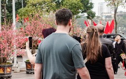 Khách Tây ngỡ ngàng trước vườn đào lớn chưa từng có nằm ngay giữa trung tâm Hà Nội