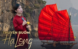 Chán cảnh check-in đền chùa, dàn nàng thơ xắn áo dài lội đá để chụp với thuyền buồm đỏ rực tại Hạ Long sau 10 năm