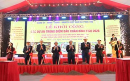 Phúc Thọ khởi công 6 dự án trọng điểm với tổng vốn hơn 1.100 tỷ đồng