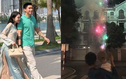 Doãn Hải My bế con ngắm pháo hoa ở khu biệt thự bạc tỷ, một câu nói của bà ngoại về Văn Hậu cực viral